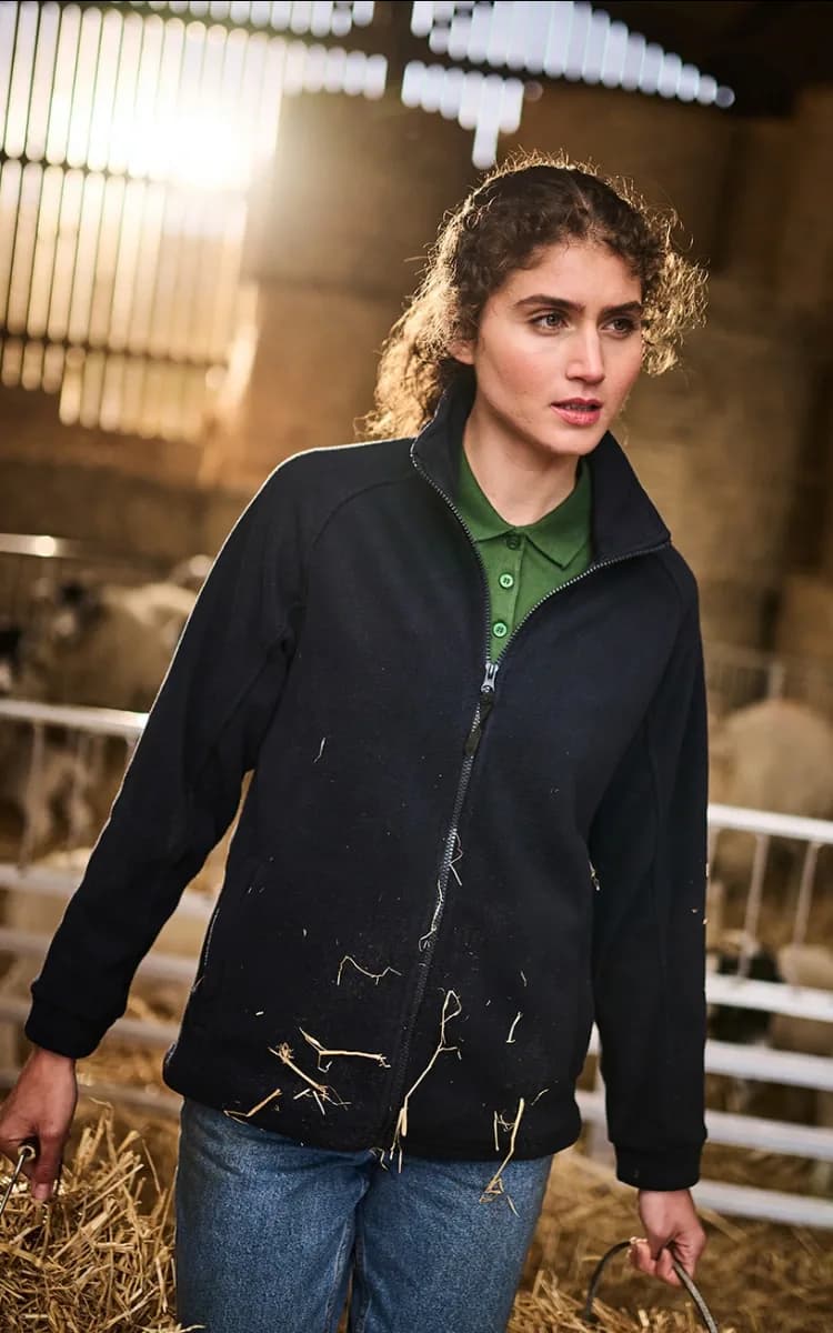 Custom branded fleece jackets for trades — fleece workwear printing London